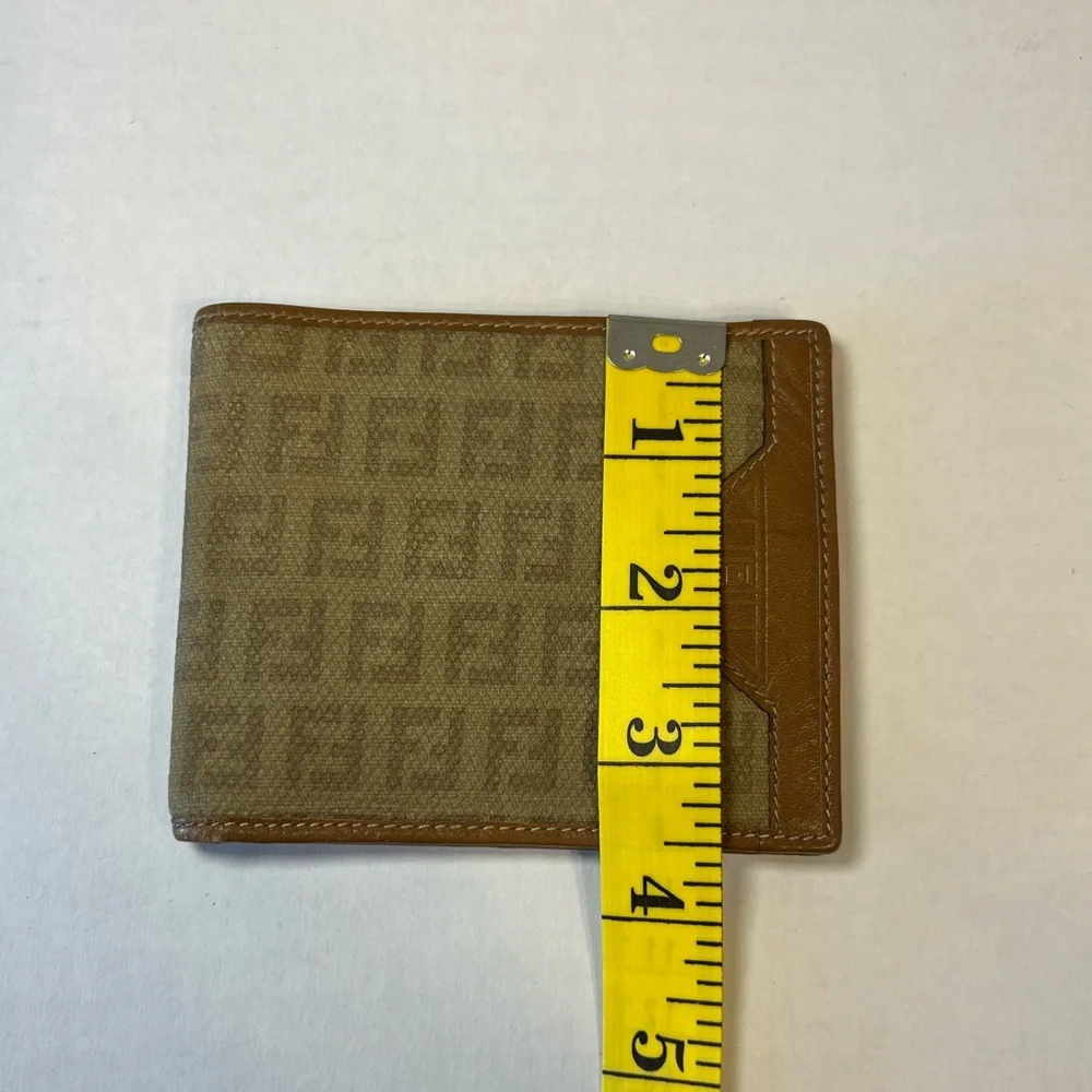 Fendi canvas and leather bifold‎ wallet